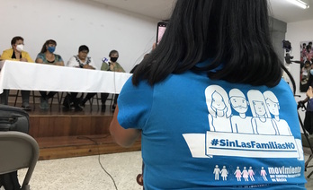 Comparecencia del Movimiento por Nuestros Desaparecidos, el pasado martes.