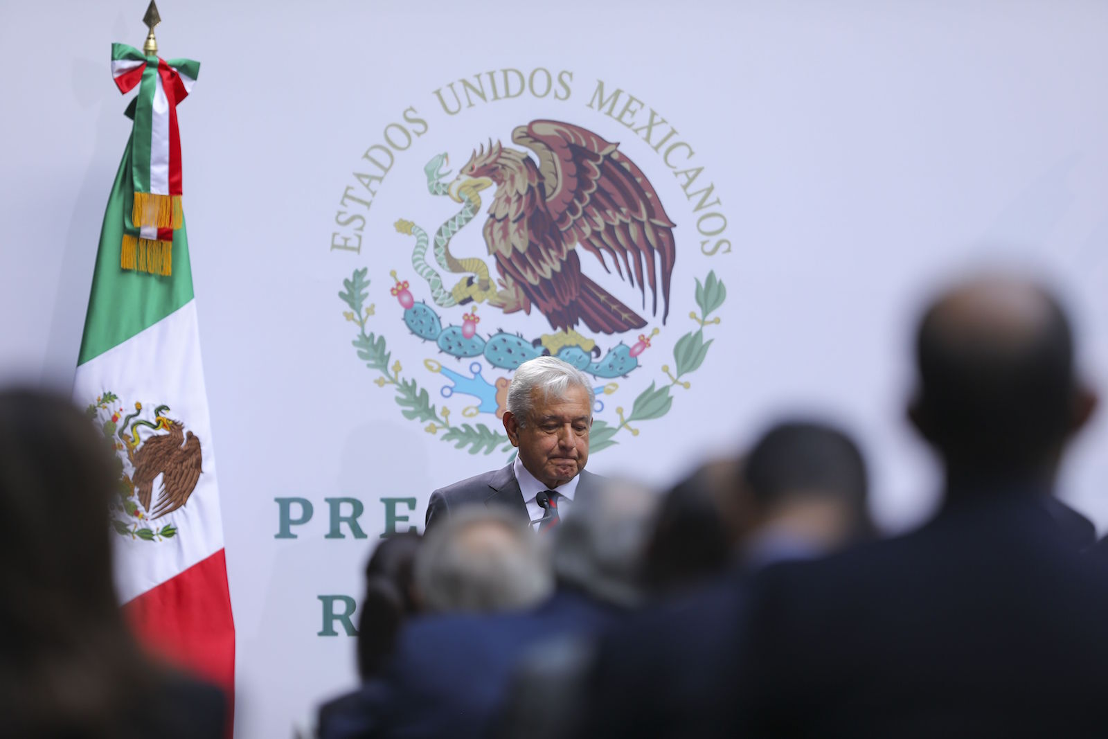 El presidente de México, Andrés Manuel López Obrador, en una comparecencia en Ciudad de México. (Agustín CUEVAS/AFP) El presidente de México, Andrés Manuel López Obrador, en una comparecencia en Ciudad de México. (Agustín CUEVAS/AFP)