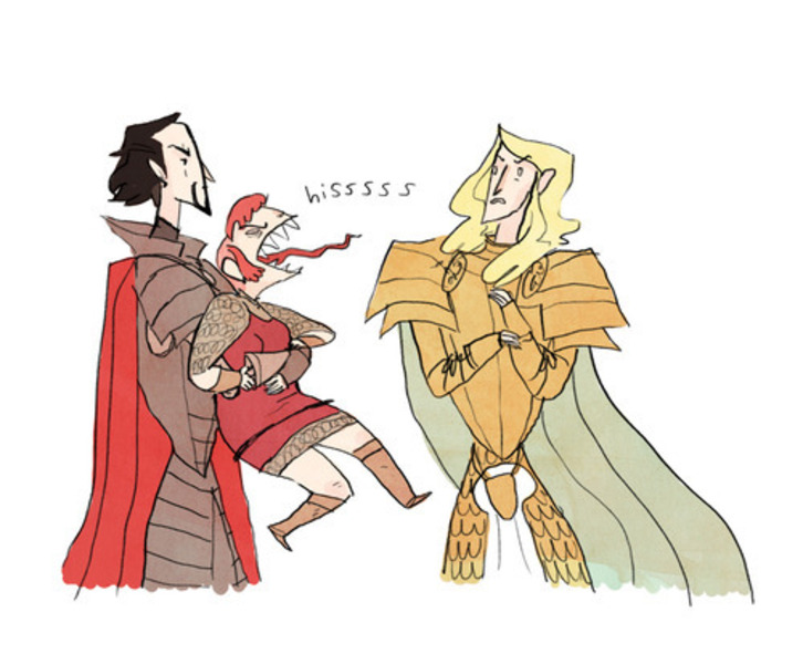 Viñeta del cómic original ‘Nimona’.