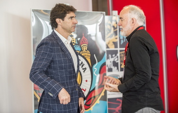 Aitor Karanka, en una charla ofrecida en Bilbo.