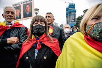 Movilización reciente de la AVT en Madrid para presionar al Gobierno español contra los presos vascos.