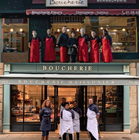 En la parte de arriba se ve la carnicería de ficción, y abajo la real.