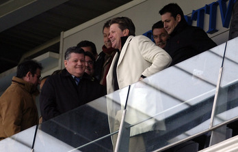Piterman en el palco de Mendizorrotza durante su mandato en el Deportivo Alavés. 