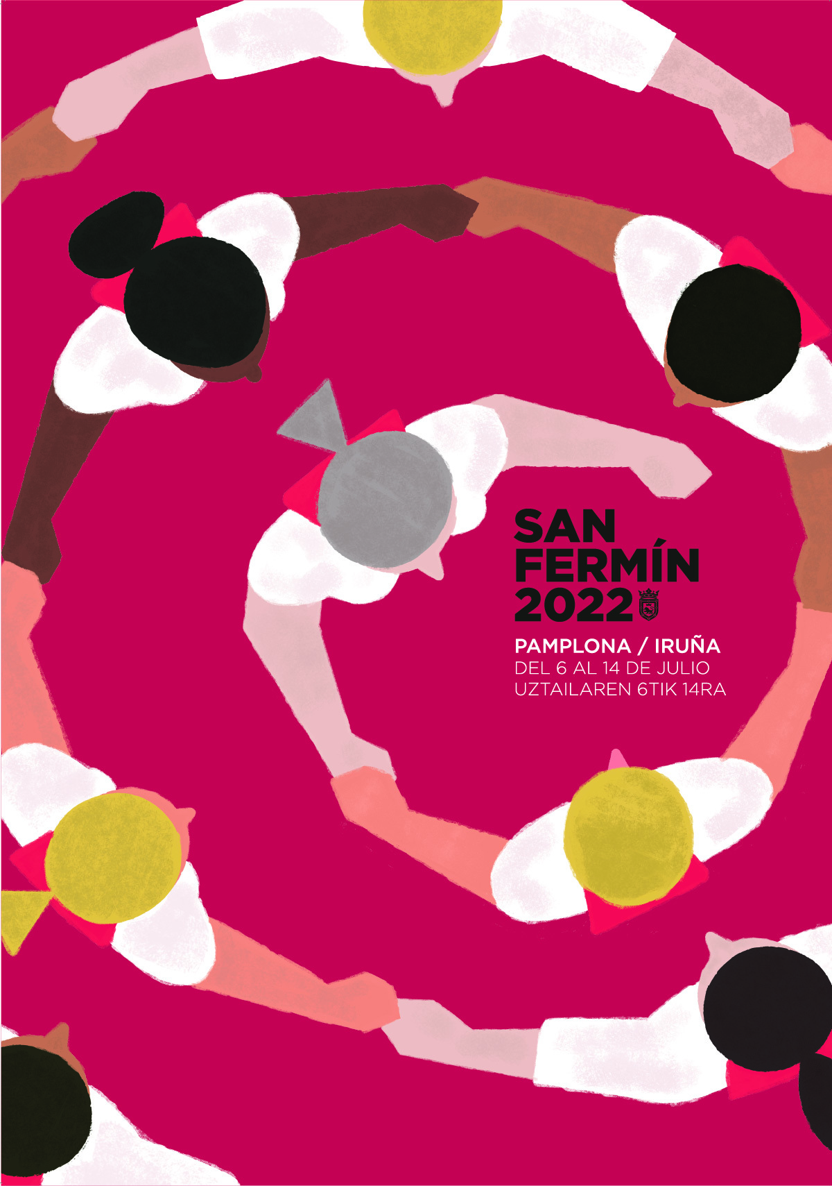 Cartel ‘Vuelta a la fiesta’.