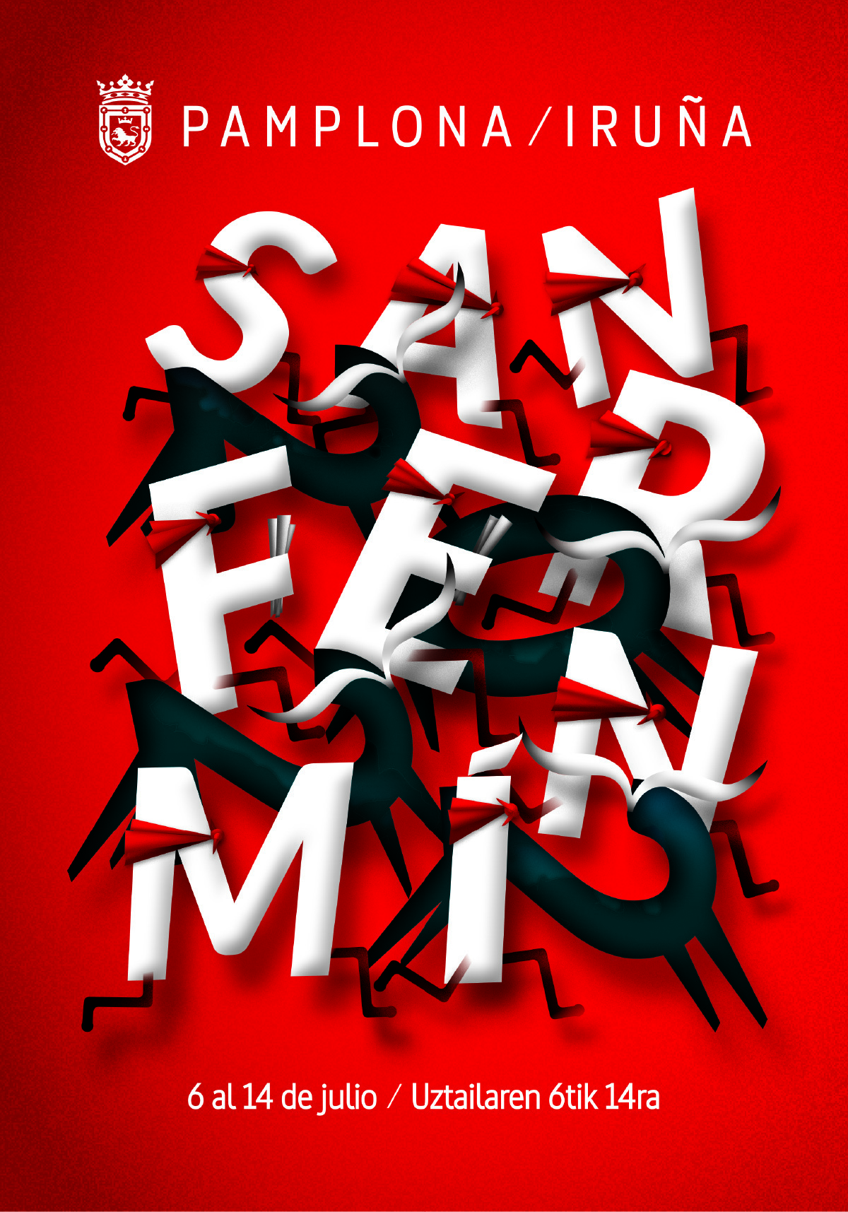 Cartel ‘Corre San Fermín’.