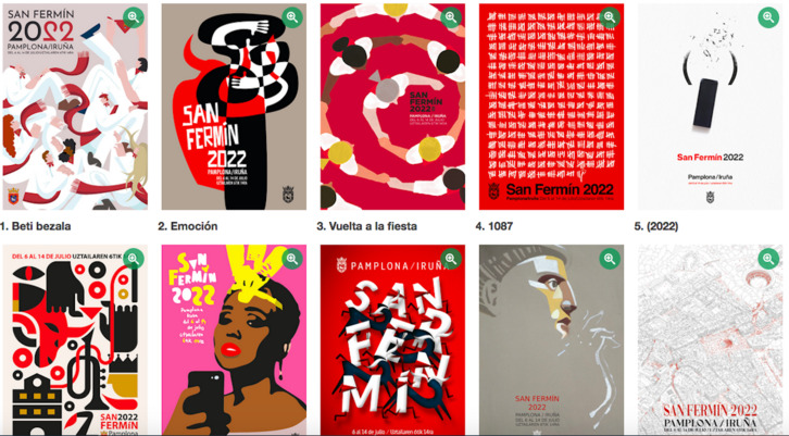Estos son las diez obras entre las que saldrá elegido por votación popular el cartel de los sanfermines de 2022.