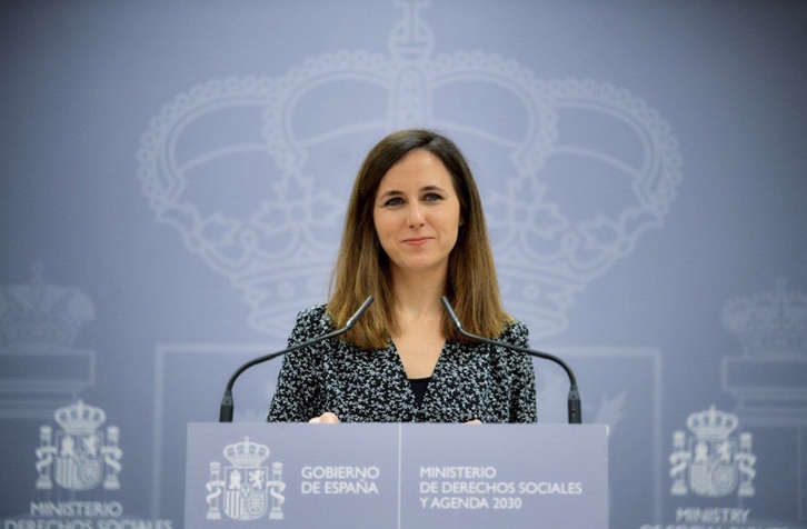  La ministra de Derechos Sociales y Agenda 2030, Ione Belarra.