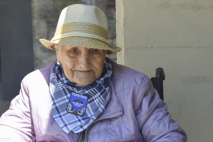 Vicenta Irurita lanzará este jueves día 28 el txupinazo de la Txantrea con 106 años recién cumplidos.