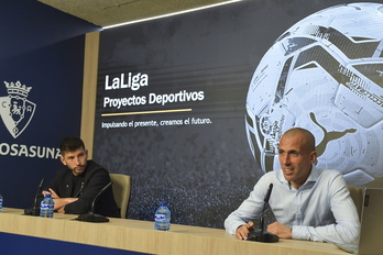David García y Patxi Puñal, en la presentación de los VI Encuentros de Canteras.