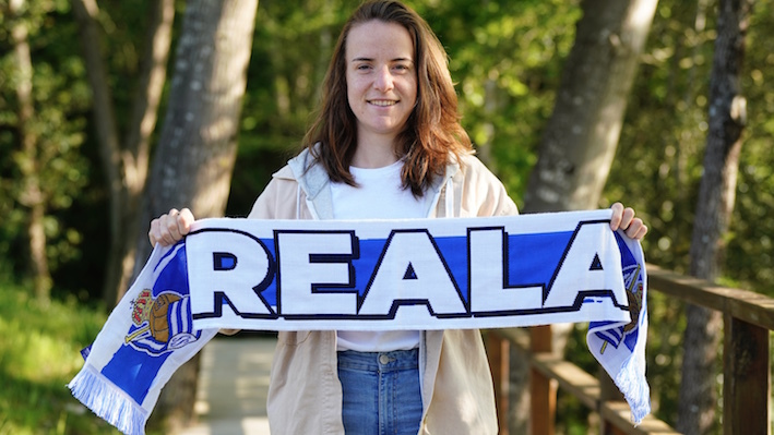 Ane Etxezarreta Zubietan, bere kontratua luzatu ondoren. (Real Sociedad)