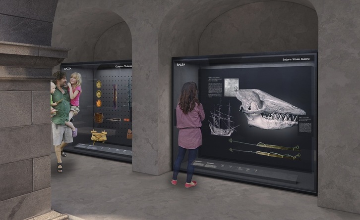 Los arcos del claustro, convertidos en zona expositiva.