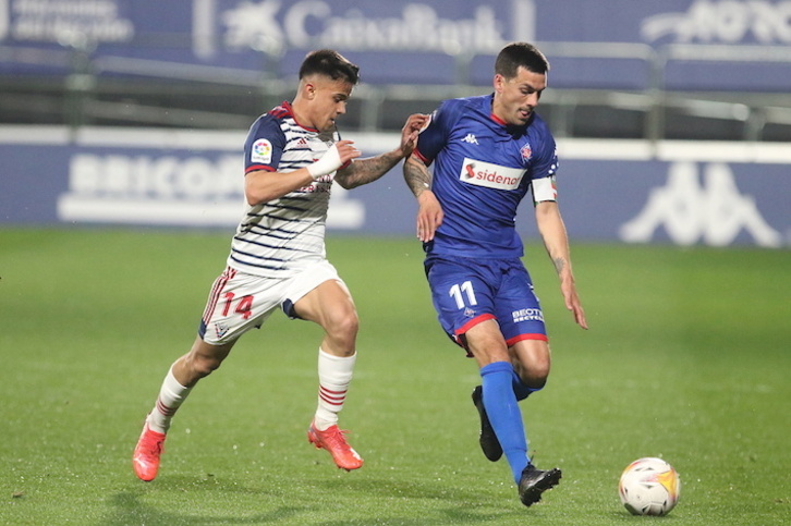 El Amorebieta ha ganado sus dos últimos partidos en Lezama, ante Ibiza y, en la imagen, Mirandés.