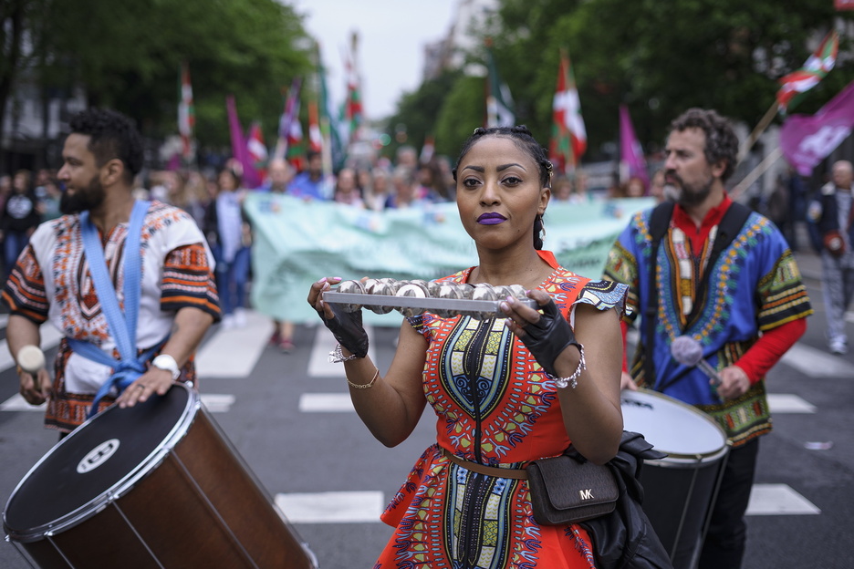 Musikarako tartea ere izan da ELAk Bilbon egindako mobilizazioan. Musikarako tartea ere izan da ELAk Bilbon egindako mobilizazioan.