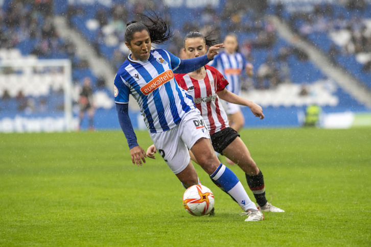 Realaren eta Athleticen arteko derbia ere jokatu zen Reale Arenan urtarrilean.