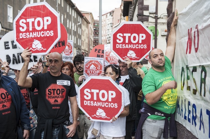 Una manifestación de la asociación Kaleratzerik Ez!.
