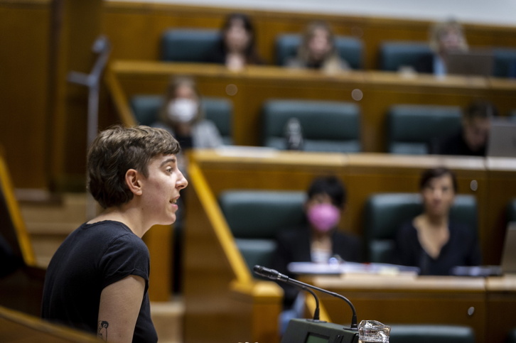 Itziar Guerendiain ha defendido la ILP ante la Cámara de Gasteiz.