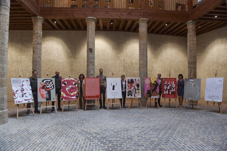 Carteles finalistas expuestos en el Palacio del Condestable.