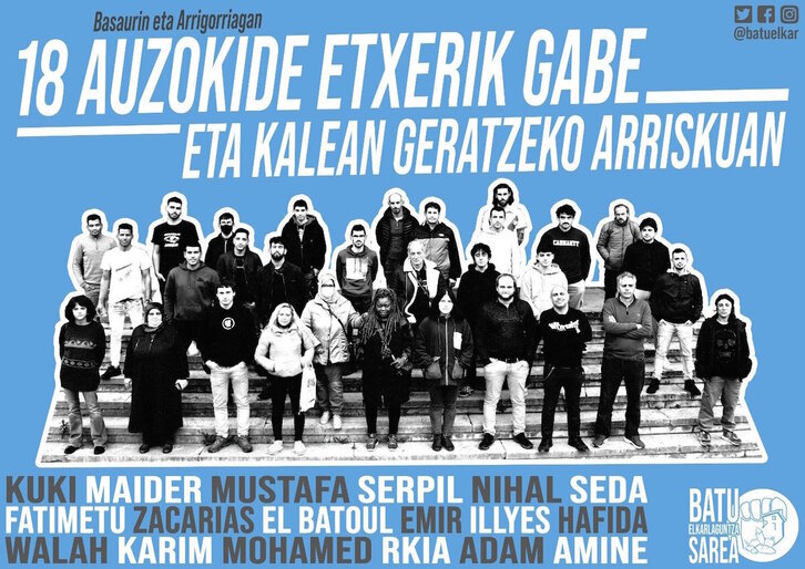 Batu alerta de que 18 personas están en riesgo de ser desahuciadas.