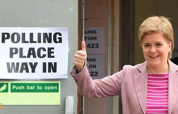 Nicola Sturgeon, en la jornada de ayer en Glasgow.