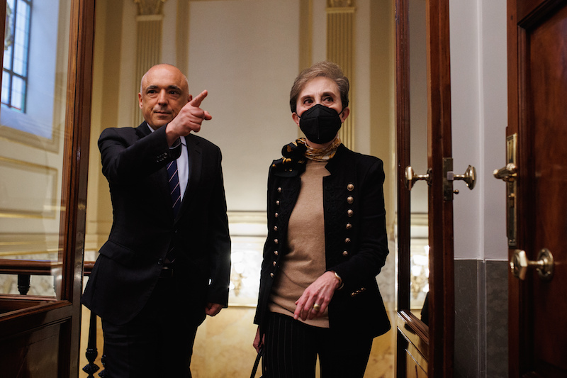 La directora el CNI, Paz Esteban, en el Congreso. (Europa PRESS)