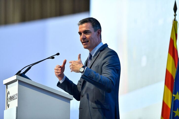 El presidente del Gobierno español, Pedro Sánchez, la semana pasada en Barcelona..