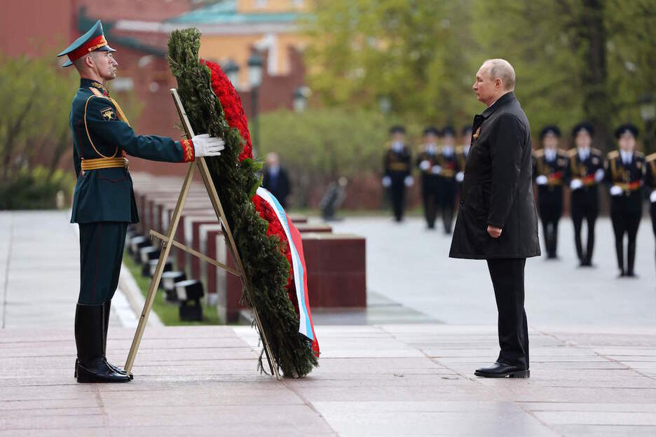 Vladimir Putin, en la ofrenda floral.