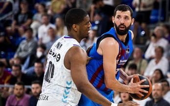 Cuando Nikola Mirotic ha entrado en acción, poco más ha podido hacer Bilbao Basket.