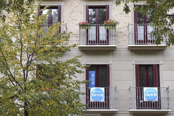 Una vivienda vacía en Iruñea. 