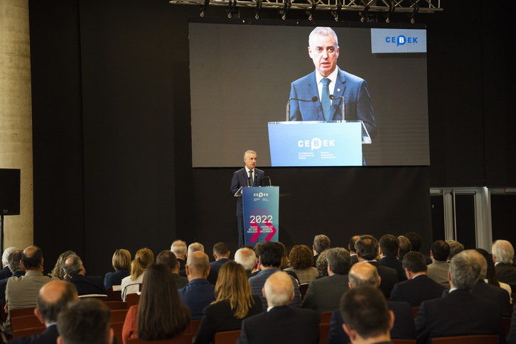 Iñigo Urkullu, en la Asamblea de Cebek