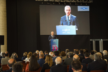 Iñigo Urkullu, en la Asamblea de Cebek