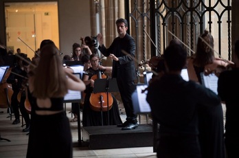 Euskal Herriko Gazte Orkestraren kontzertu bat, Donostiako San Telmo Museoan.