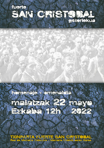 Cartel anunciador del homenaje en el penal del monte Ezkaba.