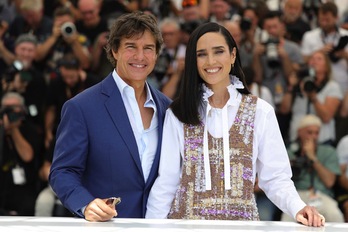 Cannes es también fuente de glamour. Tom Cruise y Jennifer Connelly han presentado «Top Gun: Maverick».