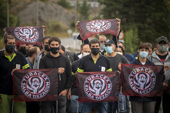 Movilización de los trabajadores de Tubacex durante su huelga de nueve meses.