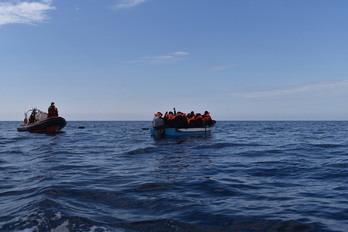 Foto de archivo de un rescate en el Mediterráneo.