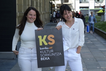 Olatz Salvador Zaldua eta Ines Osinaga Urizar #badon proiektuaren ordezkariak.