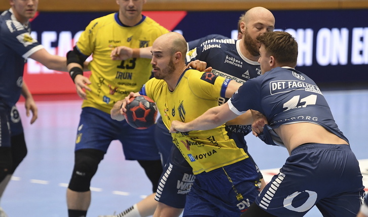 Adrián Fernández, en el partido europeo frente al GOG.