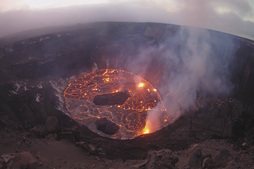 El volcán Kilauea en erupción. 
