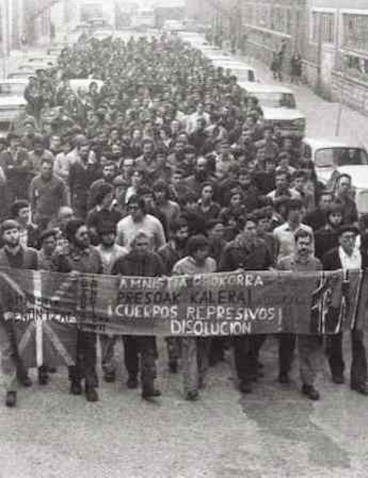 Manifestación en la Semana pro Amnistía de 1977.