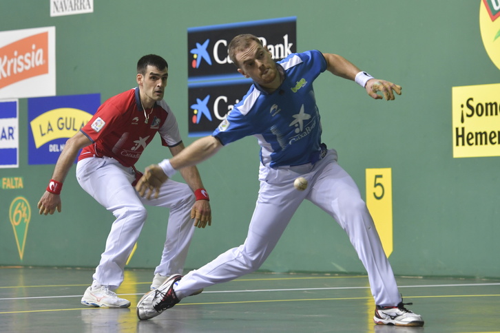 Unai Laso pasó por encima de Ezkurdia.