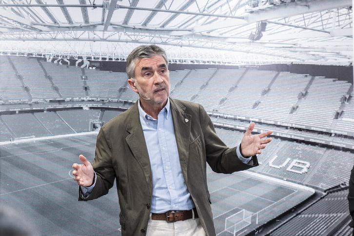 Iñaki Arechabaleta en la presentación de su precandidatura.