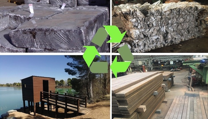 Uno de los proyectos consiste en la fabricación de mobiliario urbano a partir de la recuperación de plásticos agrícolas. 