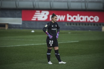 Andrea de la Nava Lezamako partida batean, iazko denboraldian.