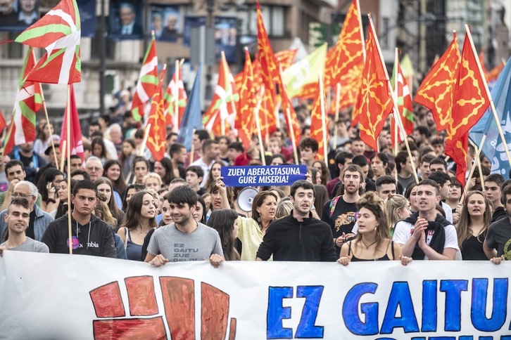Ernairen manifestazioa Bilbon.