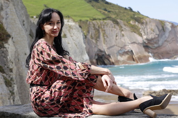 Lucía Lacarra, en una imagen reciente tomada en Zumaia. 