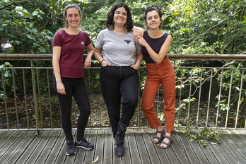 Hegoa Ugalde, Sara del Rio eta Ainho Olaso, Bilgune Feministako kideak.
