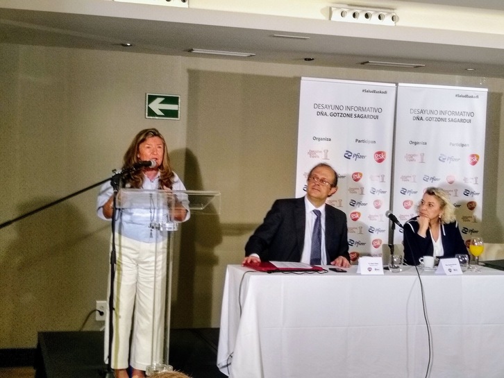 La consejera de Salud, Gotzone Sagardui, en el acto organizado por Executive Forum España.