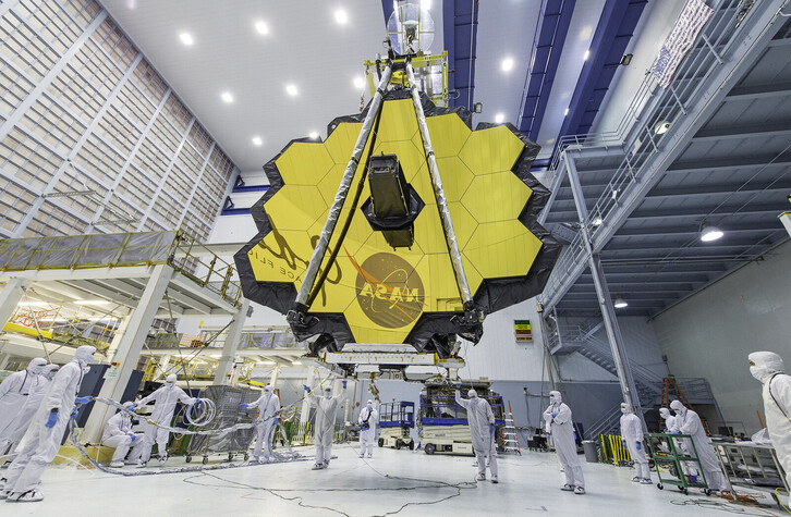 El telescopio James Webb, antes de ser enviado al espacio. 
