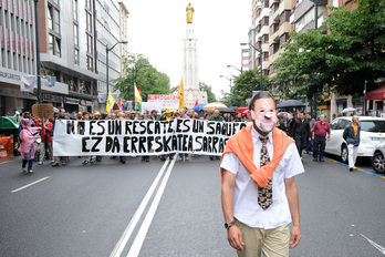 Protesta celebrada en Bilbo en el año 2012 contra el Gobierno de Mariano Rajoy.