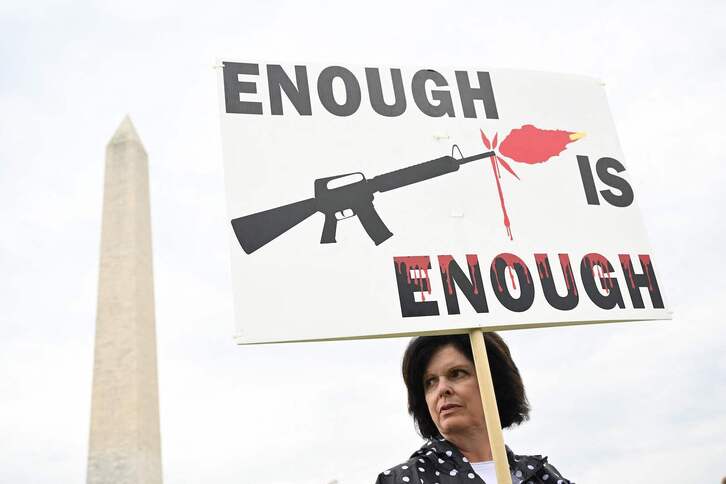 Protesta contra las armas de fuego en Washington.